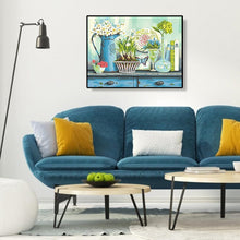 Charger l'image dans la galerie, Table de fleurs - diamant rond complet - 40x30cm