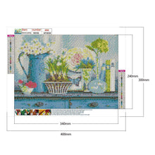 Charger l'image dans la galerie, Table de fleurs - diamant rond complet - 40x30cm