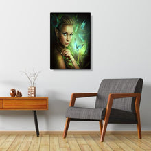 Charger l'image dans la galerie, Fille de papillon - diamant rond complet - 30x40cm