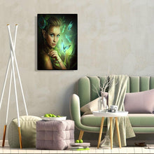 Charger l'image dans la galerie, Fille de papillon - diamant rond complet - 30x40cm