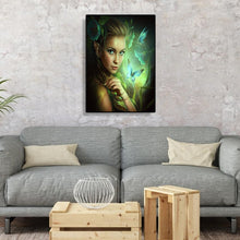 Charger l'image dans la galerie, Fille de papillon - diamant rond complet - 30x40cm