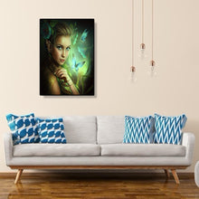 Charger l'image dans la galerie, Fille de papillon - diamant rond complet - 30x40cm