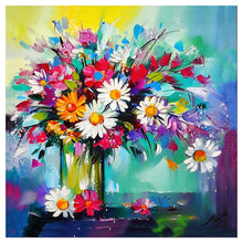 Charger l'image dans la galerie, Bouquet de fleurs - diamant rond complet - 30x30cm