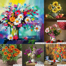 Charger l'image dans la galerie, Bouquet de fleurs - diamant rond complet - 30x30cm