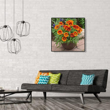 Charger l'image dans la galerie, Bouquet de fleurs - diamant rond complet - 30x30cm