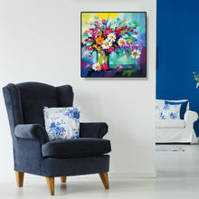 Charger l'image dans la galerie, Bouquet de fleurs - diamant rond complet - 30x30cm