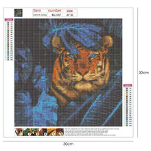 Charger l'image dans la galerie, Tigre de feuille - diamant rond complet - 30x30cm