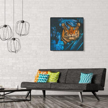 Charger l'image dans la galerie, Tigre de feuille - diamant rond complet - 30x30cm