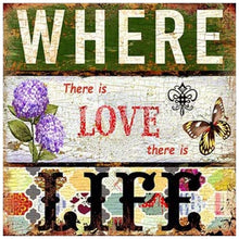 Charger l'image dans la galerie, Mot positif - diamant rond complet - 35x35cm