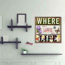 Charger l'image dans la galerie, Mot positif - diamant rond complet - 35x35cm