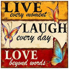 Charger l'image dans la galerie, Mot positif - diamant rond complet - 35x35cm