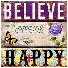 Charger l'image dans la galerie, Mot positif - diamant rond complet - 35x35cm