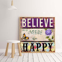 Charger l'image dans la galerie, Mot positif - diamant rond complet - 35x35cm