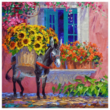 Charger l'image dans la galerie, Fleurs d’âne - diamant rond complet - 30x30cm