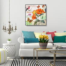 Charger l'image dans la galerie, Fleurs - diamant rond complet - 30x30cm