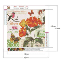 Charger l'image dans la galerie, Fleurs - diamant rond complet - 30x30cm