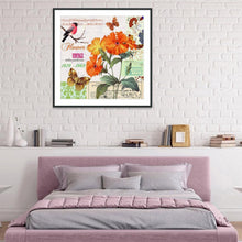 Charger l'image dans la galerie, Fleurs - diamant rond complet - 30x30cm