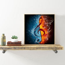 Charger l'image dans la galerie, Note musicale - diamant rond complet - 30x30cm