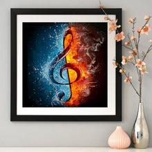 Charger l'image dans la galerie, Note musicale - diamant rond complet - 30x30cm