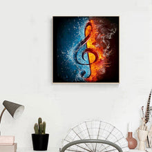 Charger l'image dans la galerie, Note musicale - diamant rond complet - 30x30cm