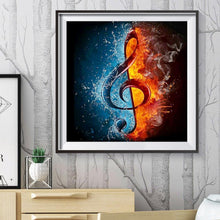 Charger l'image dans la galerie, Note musicale - diamant rond complet - 30x30cm