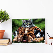 Charger l'image dans la galerie, Chat de chien - peinture complète de diamant - 40x30cm