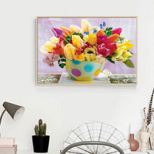 Charger l'image dans la galerie, Pot de fleurs - peinture en diamant complet - 40x30cm