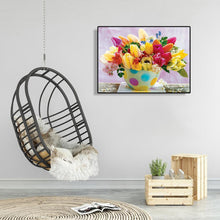Charger l'image dans la galerie, Pot de fleurs - peinture en diamant complet - 40x30cm