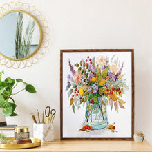 Charger l'image dans la galerie, Bouquet de fleurs - peinture en diamant complet - 30x40cm