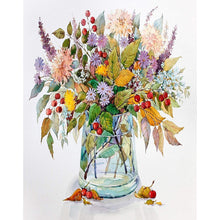 Charger l'image dans la galerie, Bouquet de fleurs - peinture en diamant complet - 30x40cm