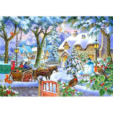 Charger l'image dans la galerie, Maison de neige - peinture complète de diamant - 40x30cm
