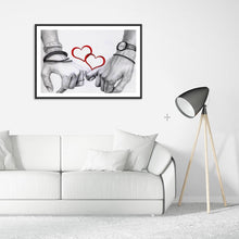 Charger l'image dans la galerie, Coeur d’amour - peinture en diamant complet - 40x30cm