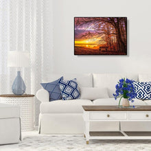 Charger l'image dans la galerie, Coucher de soleil de forêt - peinture complète de diamant - 40x30cm