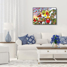 Charger l'image dans la galerie, Maison d’oiseau heureuse - peinture complète de diamant - 40x30cm