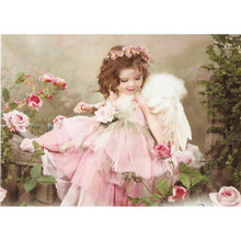 Charger l'image dans la galerie, Ange de fille - peinture complète de diamant - 30x40cm