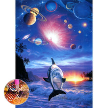 Charger l'image dans la galerie, Dauphin de nouveauté - peinture complète de diamant - 30x40cm