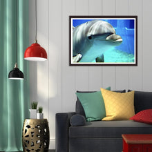 Charger l'image dans la galerie, Dauphin de natation - peinture complète de diamant - 30x40cm