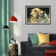 Charger l'image dans la galerie, Chien de chat - peinture complète de diamant - 30x40cm