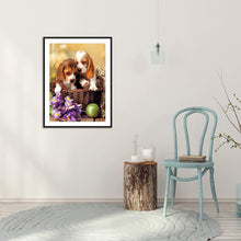 Charger l'image dans la galerie, Panier chien - peinture en diamant complet - 30x40cm