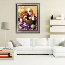 Charger l'image dans la galerie, Panier chien - peinture en diamant complet - 30x40cm