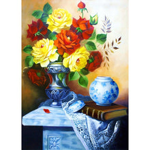 Charger l'image dans la galerie, Fleurs - peinture en diamant complet - 30x40cm