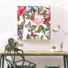Charger l'image dans la galerie, Fleurs de papillon - peinture complète de diamant - 40x40cm