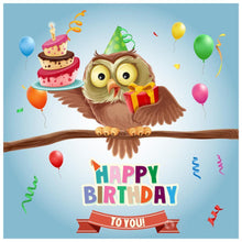 Charger l'image dans la galerie, Anniversaire d’oiseaux - peinture complète de diamant - 30x30cm