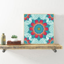 Charger l'image dans la galerie, Fleurs ethniques - peinture en diamant complet - 40x40cm