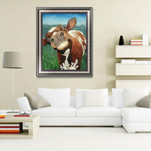 Charger l'image dans la galerie, Vache drôle - peinture en diamant complet - 30x40cm