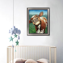 Charger l'image dans la galerie, Vache drôle - peinture en diamant complet - 30x40cm