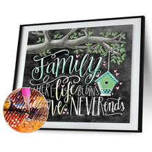 Charger l'image dans la galerie, Famille de lettres - peinture en diamant complet - 40x30cm