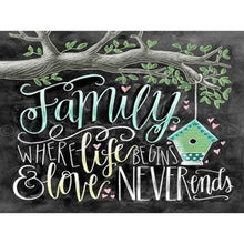 Charger l'image dans la galerie, Famille de lettres - peinture en diamant complet - 40x30cm