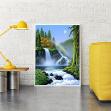 Charger l'image dans la galerie, Arc-en-ciel de fleuve - peinture complète de diamant - 30x40cm