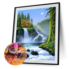 Charger l'image dans la galerie, Arc-en-ciel de fleuve - peinture complète de diamant - 30x40cm